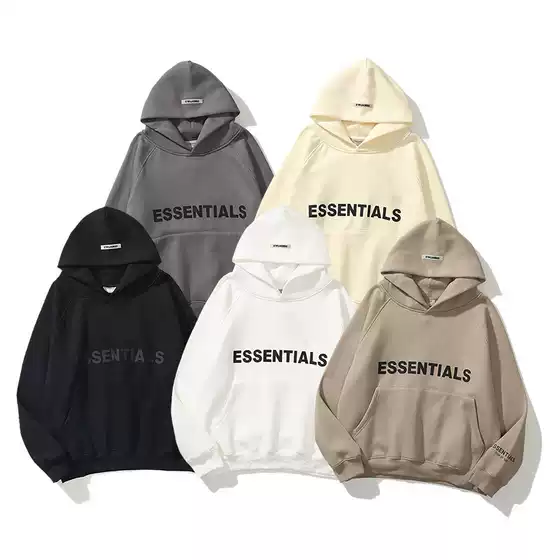 New ES foreign trade double line fashion brand casual high street loose men's and women's fleece sweater raglan sleeve shirt hoodie