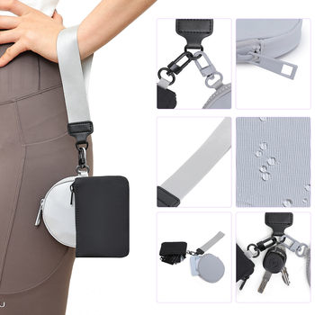 Cross-Border New Lulu Same Style Multi-Functional Fashion Wrist Bag Portable Simple Bank Card Storage Mini Coin Wrist Bag