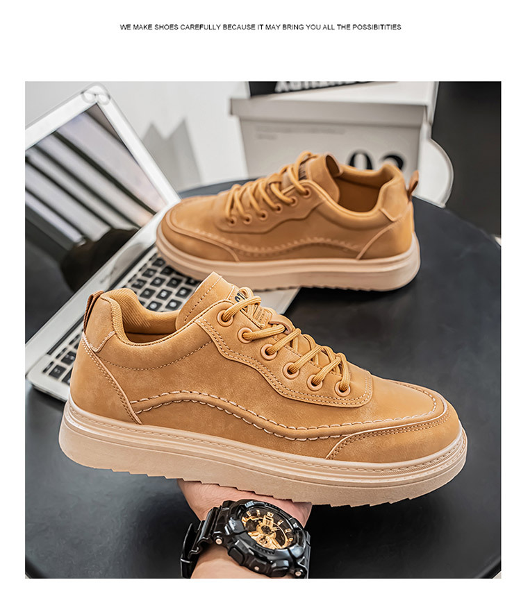 Men's Shoes 2025 Autumn New Men's Breathable Trbottomy Shoes Trbottomy Easiest for Match Thick-Soled Sports Shoes Casual Sneakers Leather Shoes 12 O1CN01bGLLIE1IneVSNkmJR !!2215987860938 0 cib
