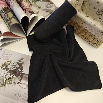 Black fine fiber car towel multifunctional car cloth housekeeping cleaning cloth thickened towel absorbent lint-free
