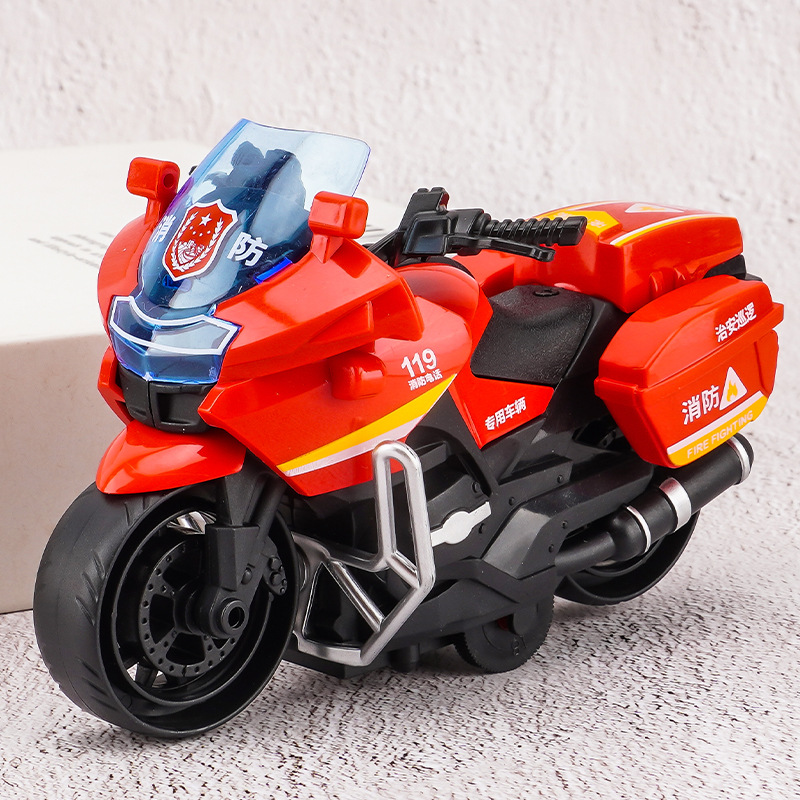 跨境亚马逊抖音儿童玩具男孩仿真玩具摩托车夹娃娃机惯性玩具车子