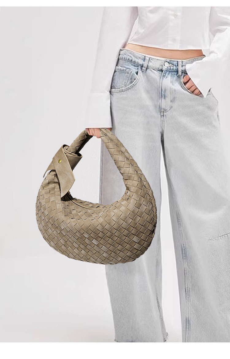 Túi đeo vai dệt bện dáng bánh bao phong cách retro — Nhà máy riêng có thể được tùy chỉnh