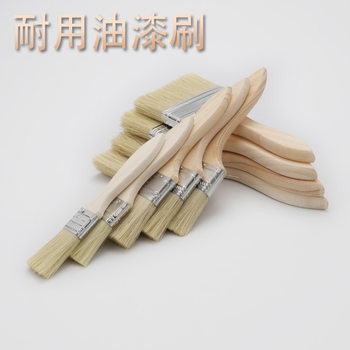 Manufacturer Wholesale Long Handle Thickened Paint Brush Marine Paint Brush Barbecue Brush Industrial Wooden Handle Brush
