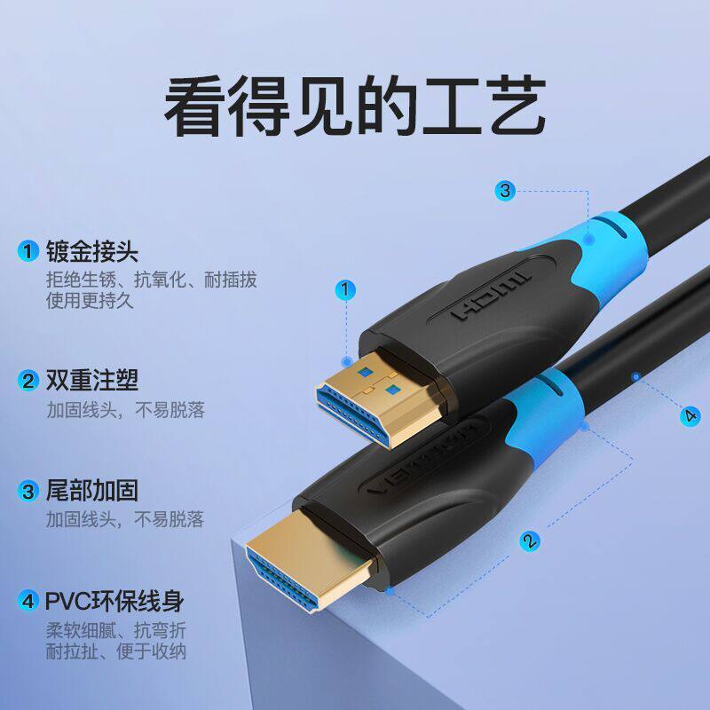 Weixun hdmi HD cable cable monitor 2.0 extension cable 4K Data Computer TV projector hdim