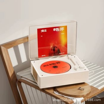 2025 Retro Cd Player New Player Album Music Bluetooth Audio Cd Record Player Gift Factory Direct Delivery