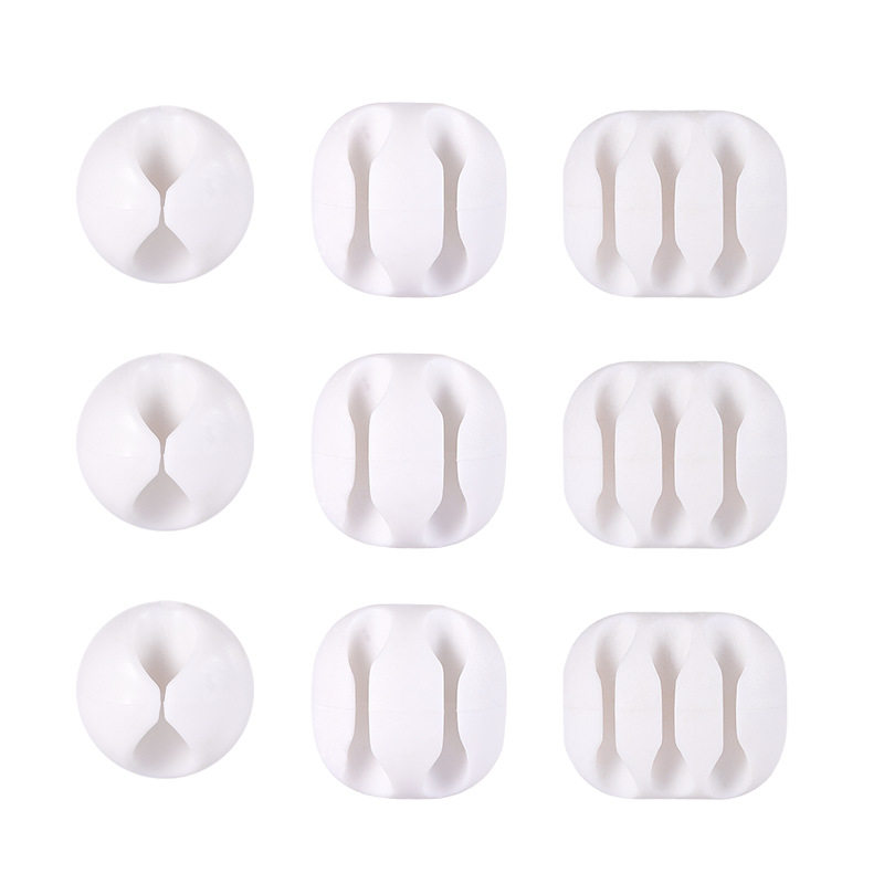 Desktop organizer winding fixed clip self-adhesive wire card fixed silicone wire holder simple data cable hub collection