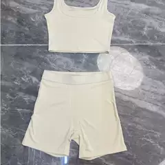 Ready to Ship | SK** Kardashian Mid-Waist Ribbed Boxer Shorts, Snug & Comfortable, Seamless Stretchy Versatile Yoga Pants