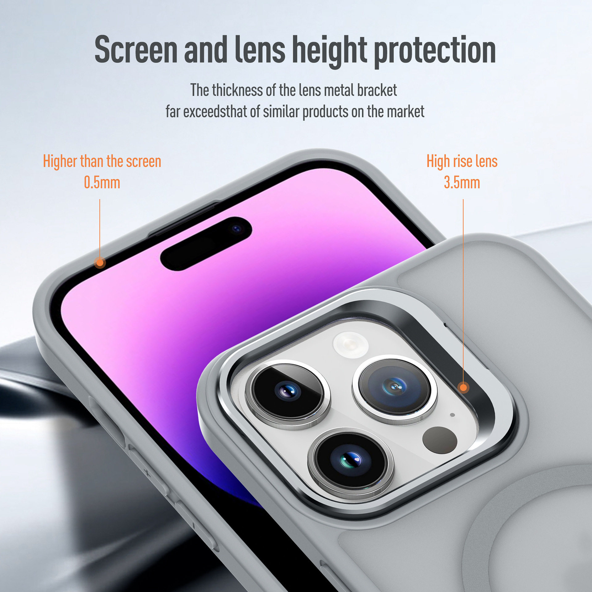 Suitable for Apple 17Pro Skin-Feel Magnetic Phone Case iPhone 16Promax Lens Holder 13 Protective Case 14