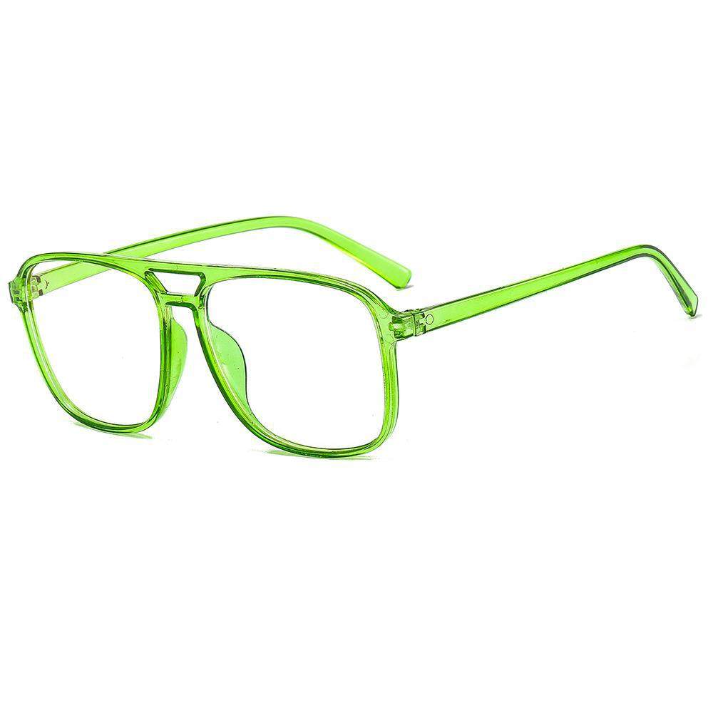 Men's and women's fashionable large frame plain glasses computer anti-blue light eye protection plastic frame plastic leg glasses women's glasses frame