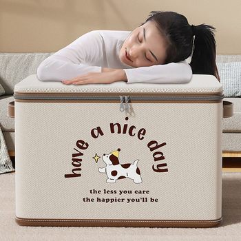 Clothes Storage Box with Lock Code Home Wardrobe Layering Artifact Organize Boxed Clothes Quilt Bag Storage Basket
