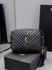 Cross-Border Supply New Classic Yangshulin Tassel Camera Bag Fashionable Genuine Leather Shoulder Crossbody Women's Bag with Logo