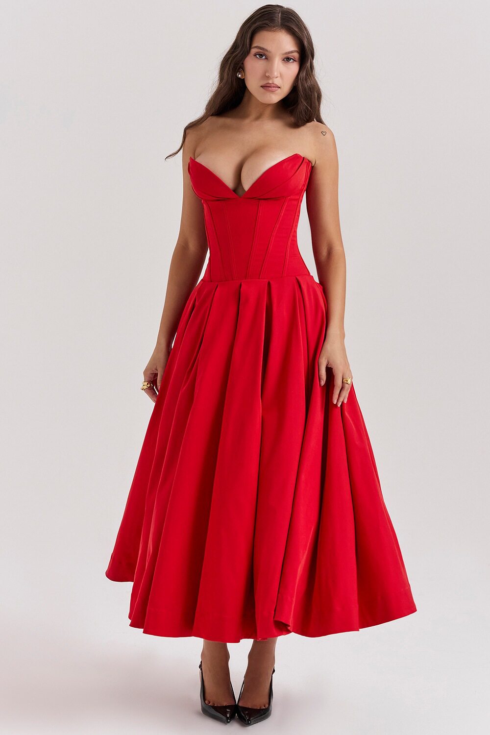Sleeveless Midi Dress Solid Color Sexy Style Spring Fashion Wholesale Womens Apparel low MOQ