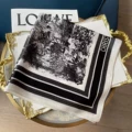 D Forest Black 70 Square Scarf