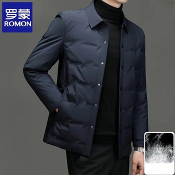 Romon/Romon Off-Season Clearance down Jacket Men's Jacket Autumn and Winter Business Lapel Lightweight Casual Jacket
