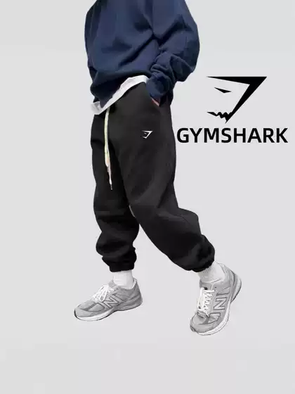 Gymsahrk New Men's Loose Simple Fleece-Lined Jogger Pants for Autumn and Winter Casual Straight-Leg Pants Trendy