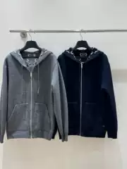 25 New Winter Style Reversible Jacquard Hooded Knitted Style Cardigan Fashionable Lazy Versatile High-End Jacket