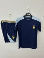 French player version royal blue short-sleeved suit