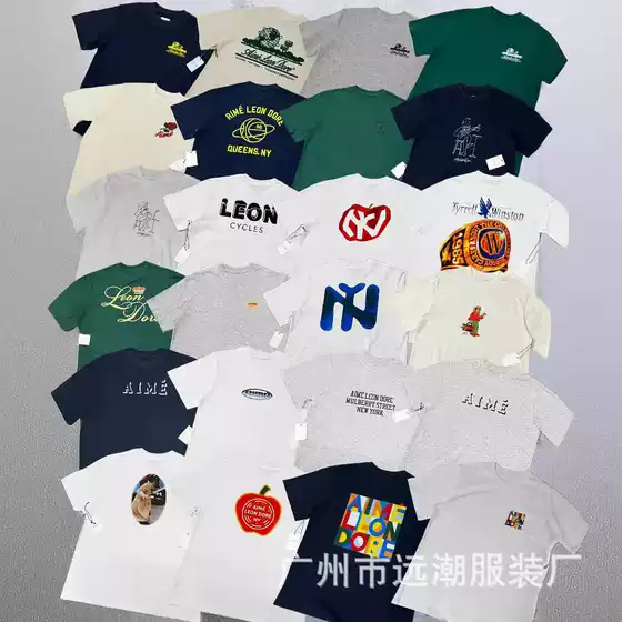 ALD Short-sleeved Correct Edition Classic Letter Print New York Landmark INS Fashion Brand American Style Retro Wear All-match T-shirt