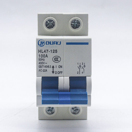 Disconnecting switch Miniature circuit breaker Household master switch 2P63A100A straight-through switch Three-phase four-wire air switch