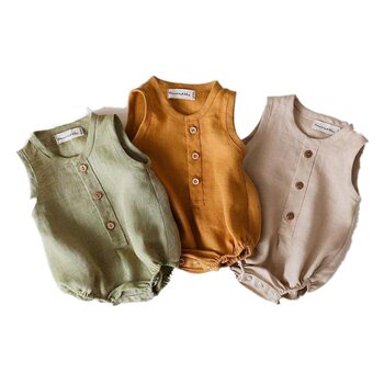 Baby Climbing Clothes Ins Newborn Clothes Baby clothing Baby Clothes Cotton Linen Hare Clothes Boys' Jumpsuit