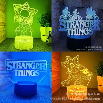 Cross border 3D night light black colorful 16 color crack table lamp