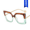 New Style Floral Glasses Frame for Women, European and American Fashion, Large Square Frame, Ultra-Light, Can Be Equipped with Blue Light Blocking Prescription Lenses for Nearsightedness