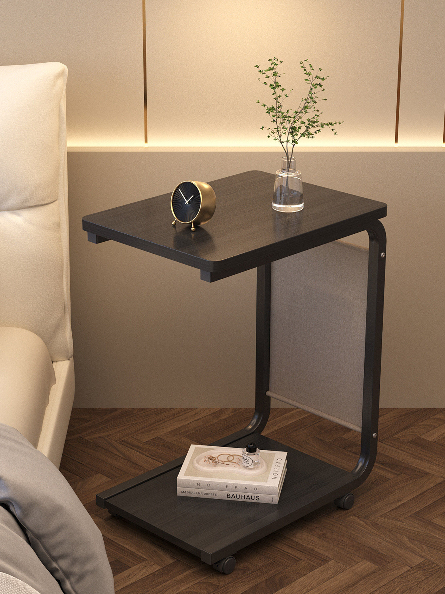 ✅ Bedside Table with a Light Luxury Feel, Small Alternative Solution, Movable Ultra-Narrow Bedside Storage Cabinet, Storage Rack, Small Side Unit