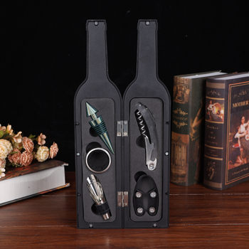 Creative Gift Box Red Wine Bottle Opener Wine Set 3-piece Black 5-piece Set Foreign Trade Bottle Opener suit