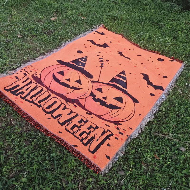 Cross-Border European and American Holiday Style Tassel Thread Blanket Sofa Throw Single Full-Cover Blanket Picnic Mat Bed End Blanket Decorative Blanket