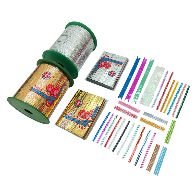10cm long gift packaging gold and silver tie pet material 100mm sealing gold and silver tie wire a pack of 1000