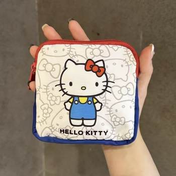 Hellokitty Bag Lipstick Earphones Coin Purse Hello Kitty Small Bag Carry-On Bag Aunt Towel Cosmetics Bag Small Square Bag