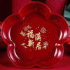 Housewarming new home fruit plate Red moving home tableware new home decoration opening new year fruit plate snack plate