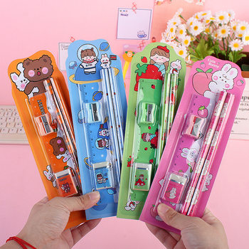 New Pencil 5-piece Set Children's Day Gift School Supplies suit Gift Box Gift Pack Student Pencil Stationery