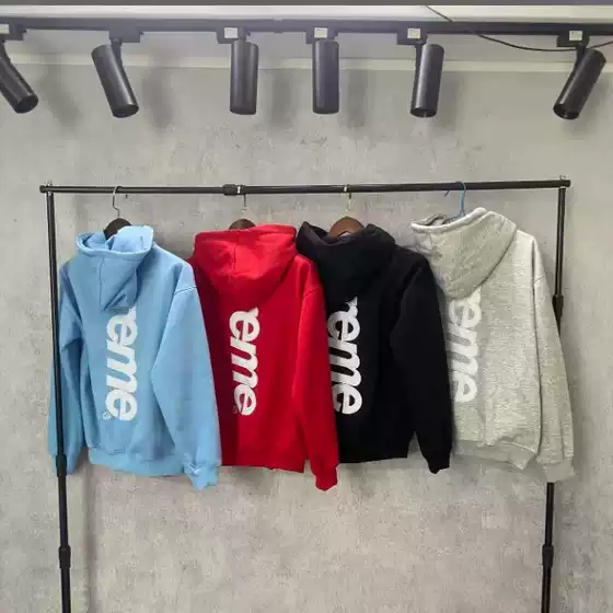 Cross-Border Foreign Trade Sup Heavy Industry Embroidered Letter Hooded Sweatshirt for Men, Heavyweight Fleece Pullover Jacket, Couple Style