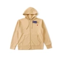 Zipper sweatshirt khaki-red label