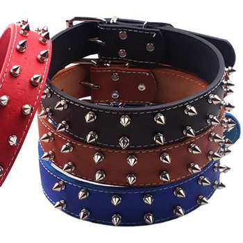 Cross-border exclusive for Amazon pet supplies large and medium-sized dog collar dog collar punk style PU nail dog collar