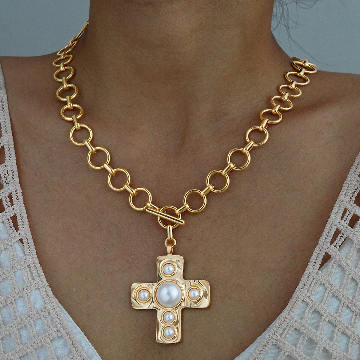 镶嵌彩钻爱心吊坠流苏项链四件套装百搭小众轻奢气质项饰叠戴锁骨