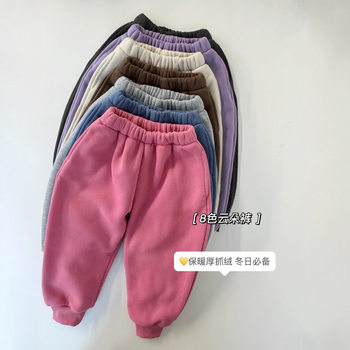 In Stock Cloud Pants Thick Fleece Versatile Sweatpants 5.0 Upgraded Version