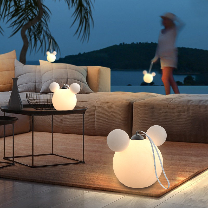 Outdoor Waterproof Hanging Lamp, House Courtyard Lamp, Simple Chandelier, Terrace Garden Lamp, Atmosphere Hanging Tree Lamp, Rechargeable Portable Lamp