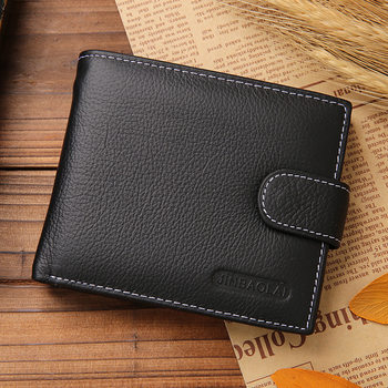 Cross-border men's wallet PU leather short foreign trade retro zipper buckle wallet new wallet change bag
