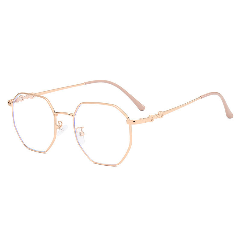 Color-changing anti-blue light glasses student myopia glasses men's and women's glasses frame plain frame face small finished tea myopia glasses