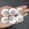 Wholesale natural sun shell stone round thread conch shell pendant small size hard shell fossil necklace