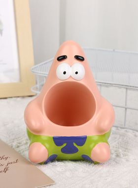 海绵周边同款派大星笔筒收纳摆件装饰可爱卡通收纳筒摆件