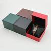 Leather Accord Pattern Watch Packaging Box, High-Grade Leather-Filled Paper Watch Box, Single Flip Watch Storage Display Watch Box