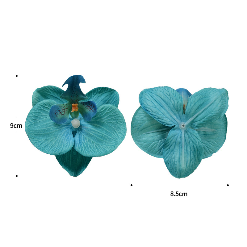 显纹蝴蝶兰花朵家居装饰仿真花批发茶几电视柜摆放绢花婚礼插花朵