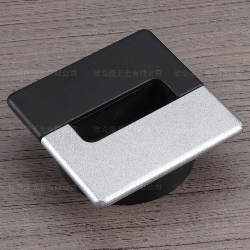 塑料正方形双色穿线盒办公电脑桌面装饰线孔盖板圆孔走线盒过线盒