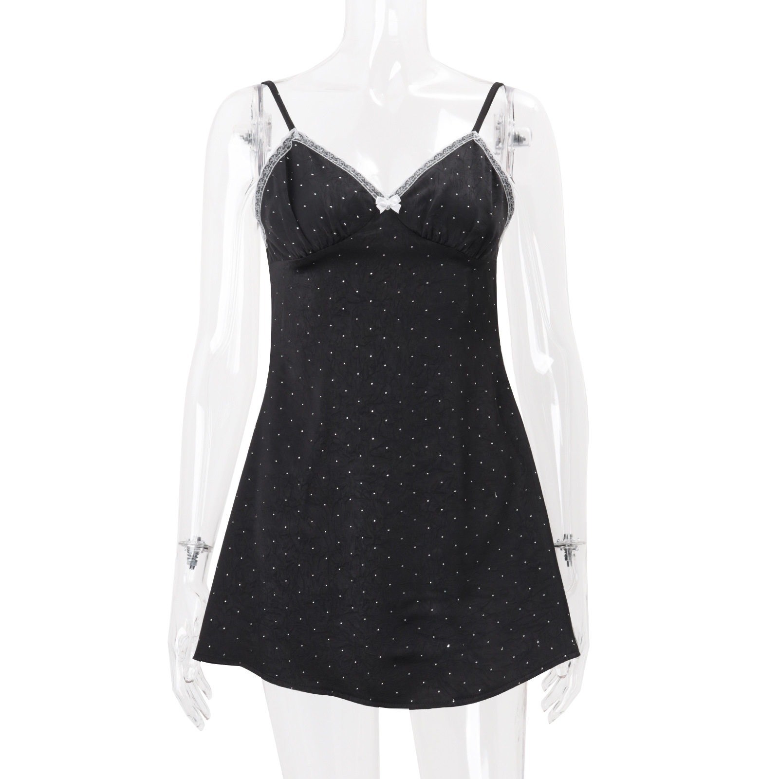 Summer Womens Polka Dot Backless A Line Dress Fashionable Sweet Sexy Perfect for Parties and Casual Outings