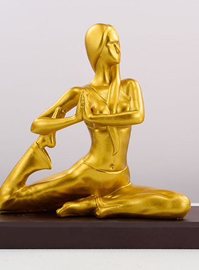 瑜珈街舞瘦身塑身健美奖杯会所健身馆瑜珈馆树脂工艺品摆件