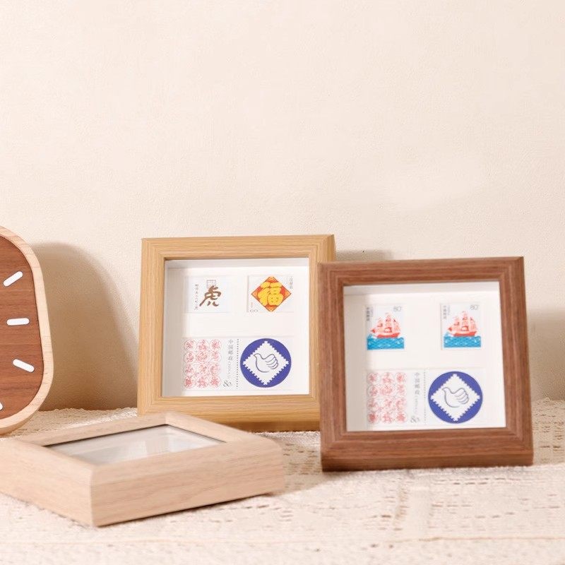 Qianhong Zodiac Stamps Storage Display Photo Frame Mini Hollow 4-inch DIY Framed Picture Frame Gift for Male and Female Friends