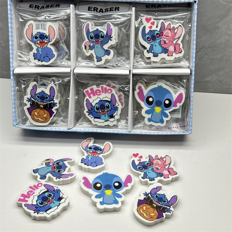 Foreign Trade Cartoon Stitch Modeling Eraser Student Star Baby Stitch Scrap Removal Pencil Eraser Prize Batch